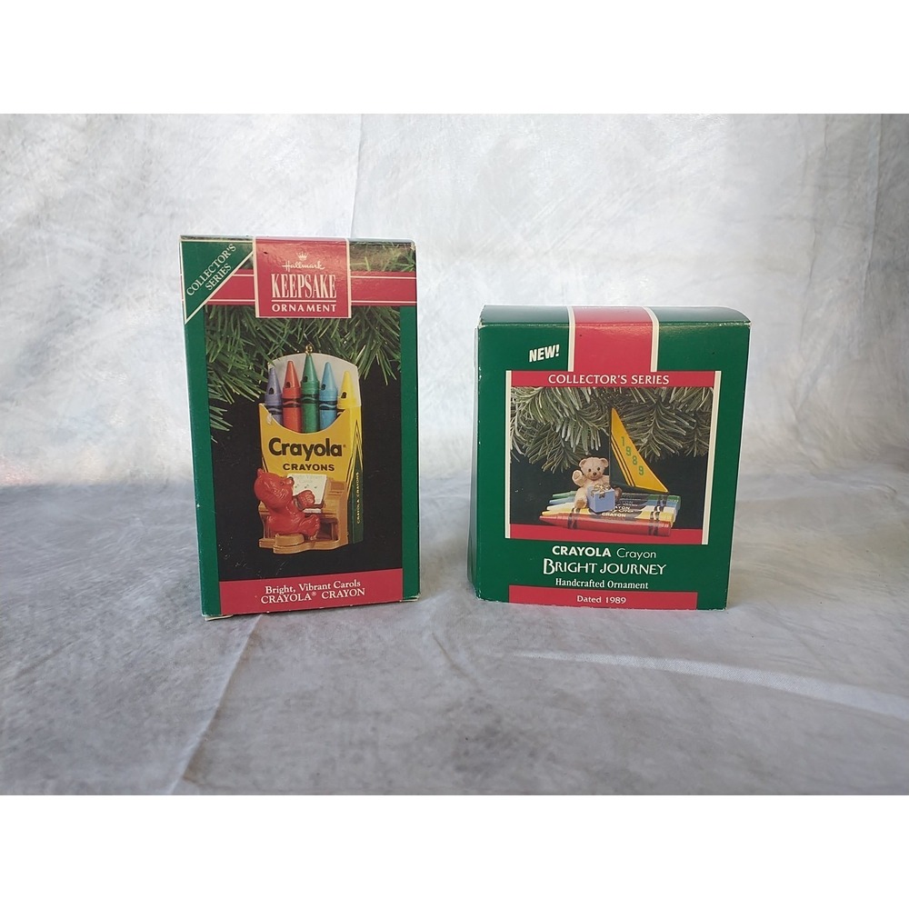 Vintage Hallmark Keepsake Ornament Crayola Bright Carols Crayons Series Lot - Picture 12 of 13